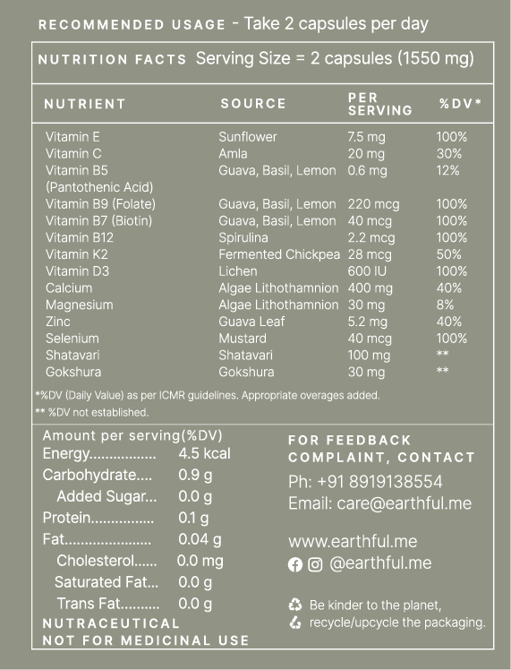 Earthful Multivitamin Women 40+ - 60 tabs
